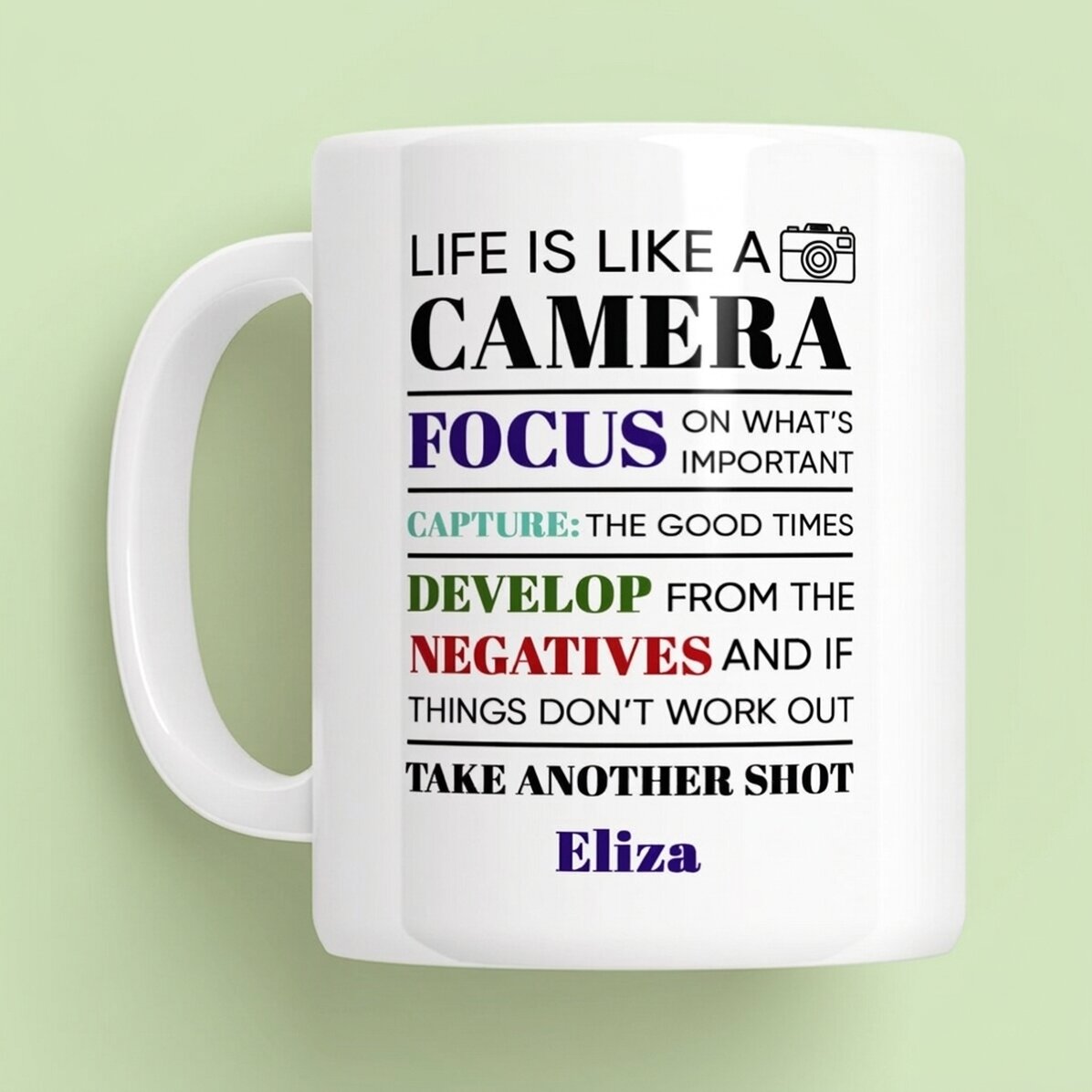 Tazza personalizzata con messaggio - Fotografo