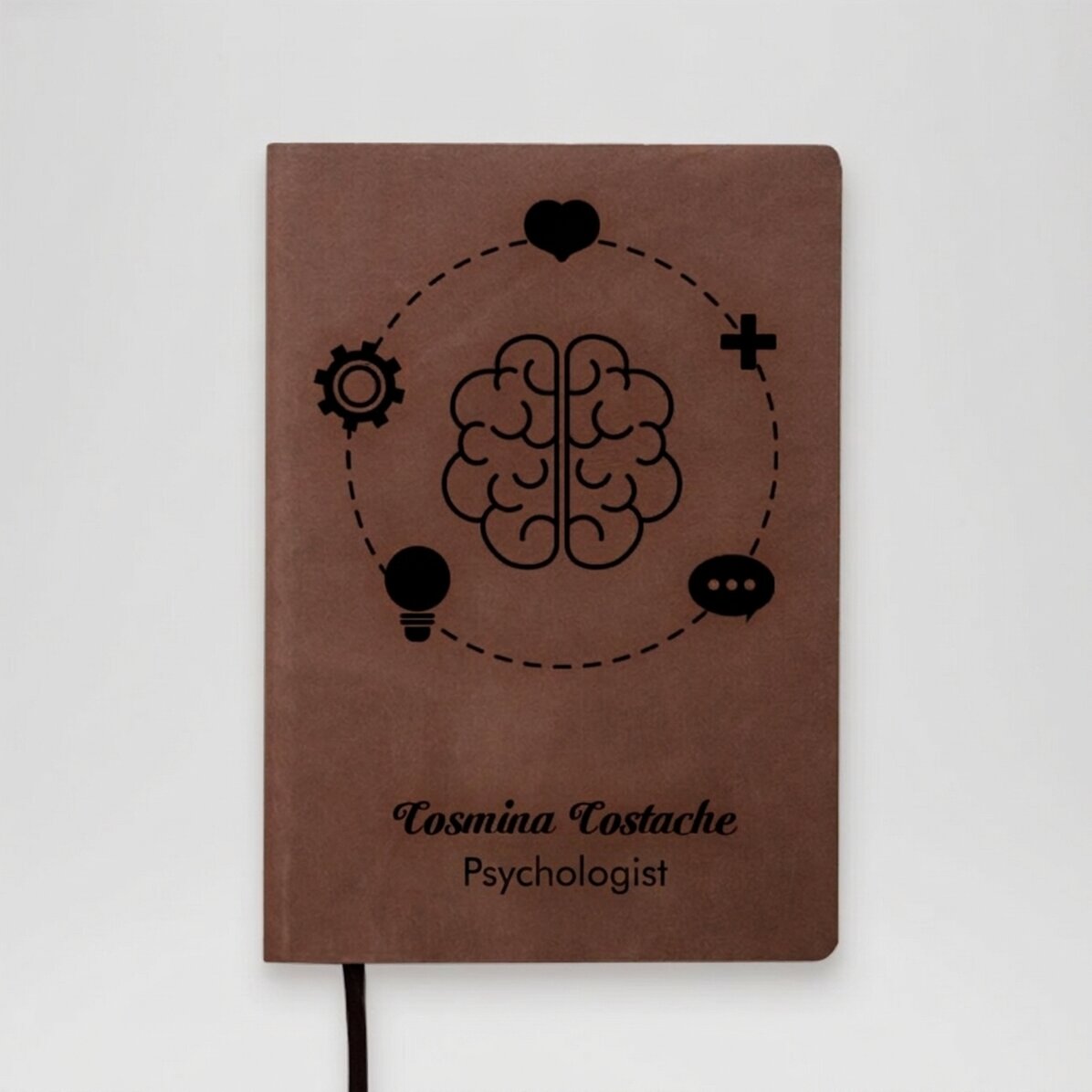 Agenda in pelle personalizzata con dedica - Psicologo