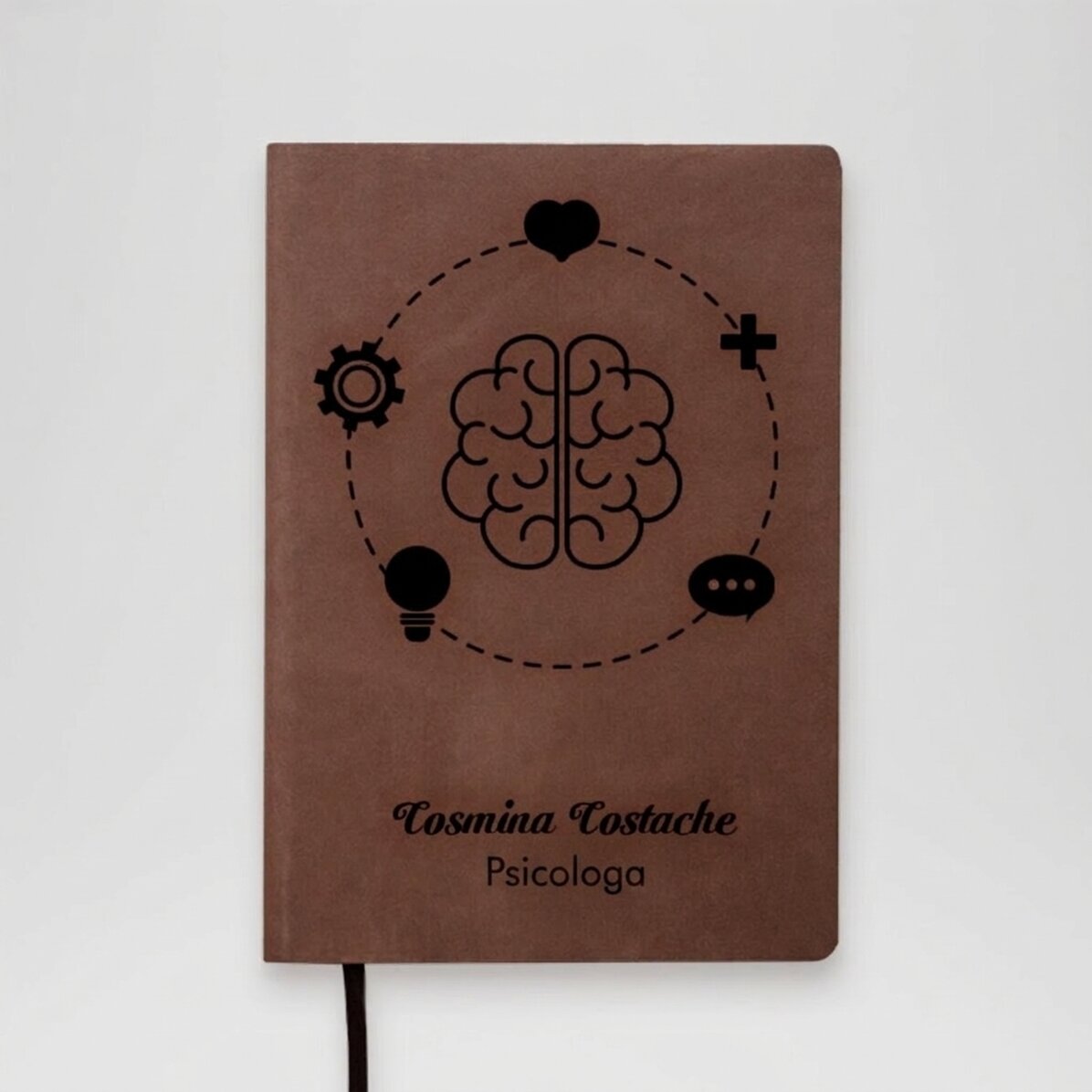 Agenda in pelle personalizzata con dedica - Psicologo