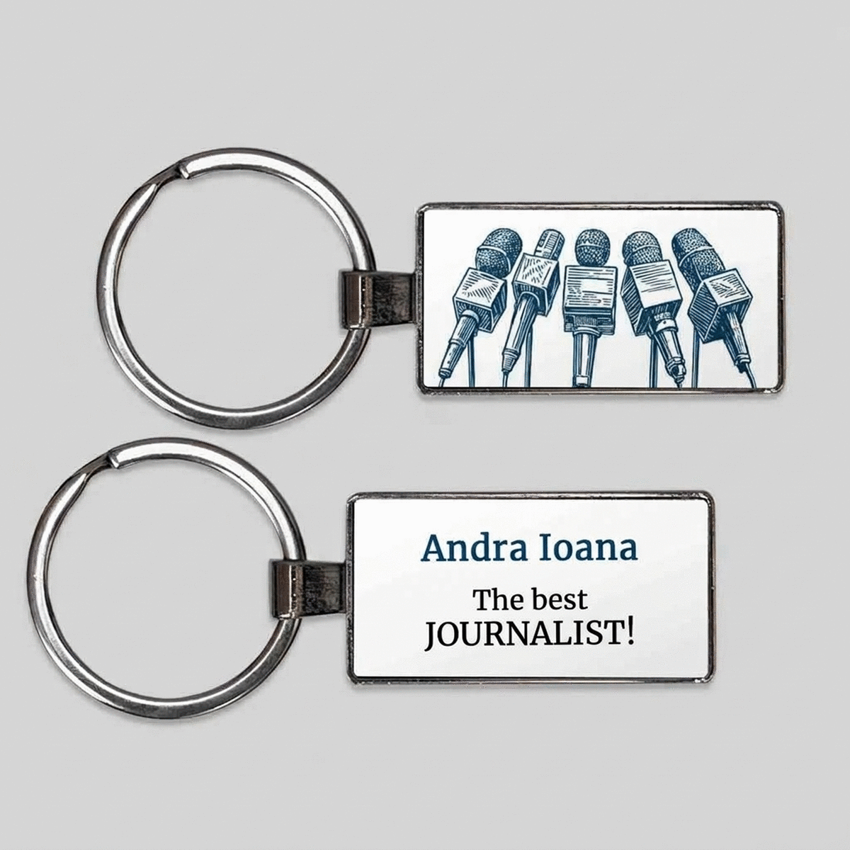Portachiavi personalizzato con messaggio - Giornalista