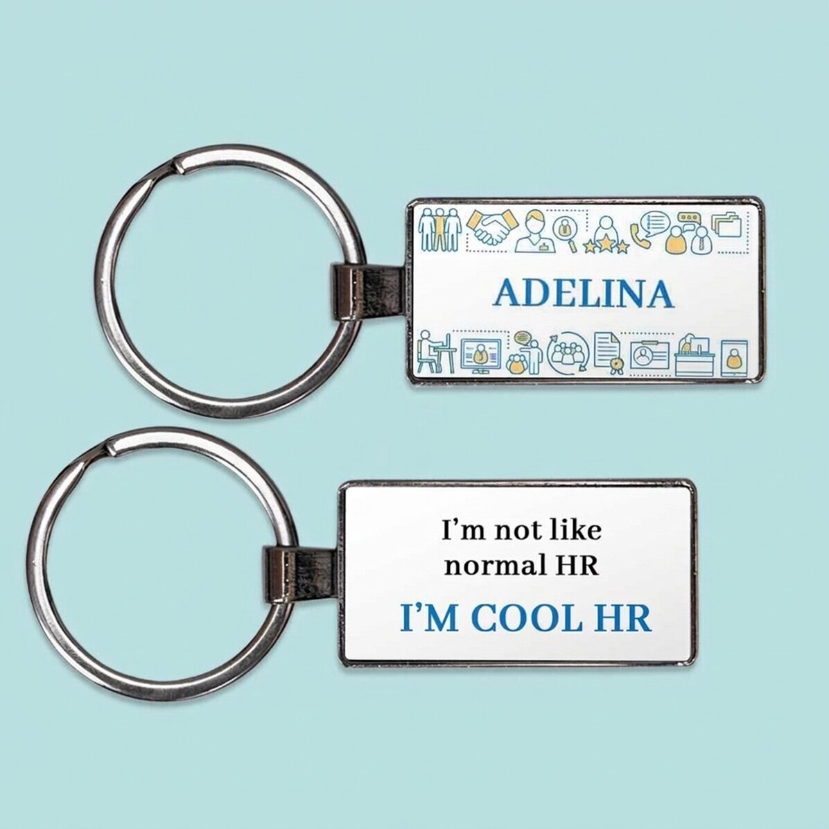 Portachiavi personalizzato con scritta - HR