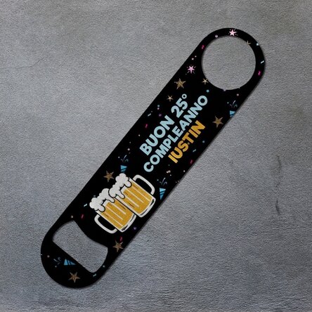 Apribottiglie personalizzato con messaggio - Buon compleanno