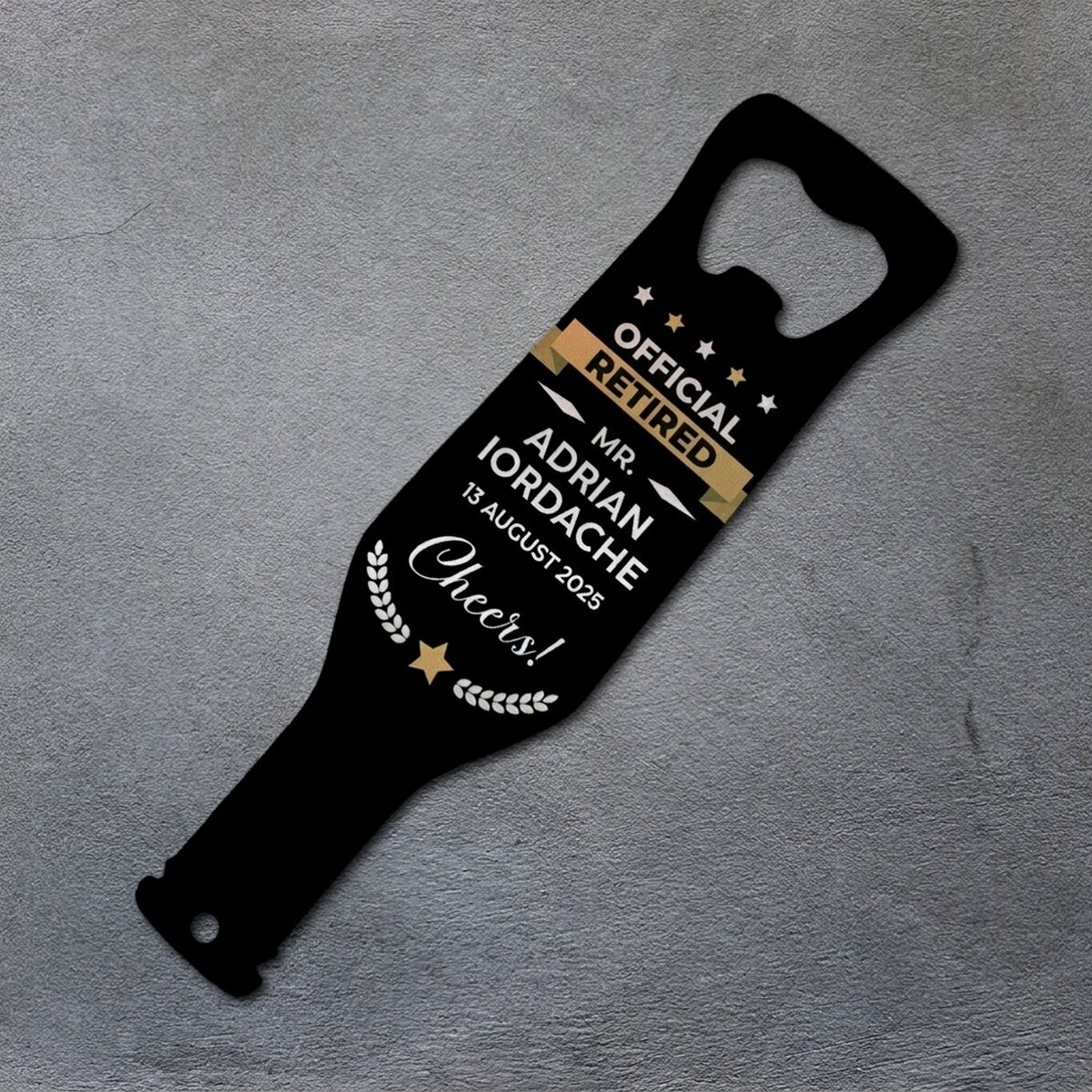 Apribottiglie personalizzato con messaggio - Cheers