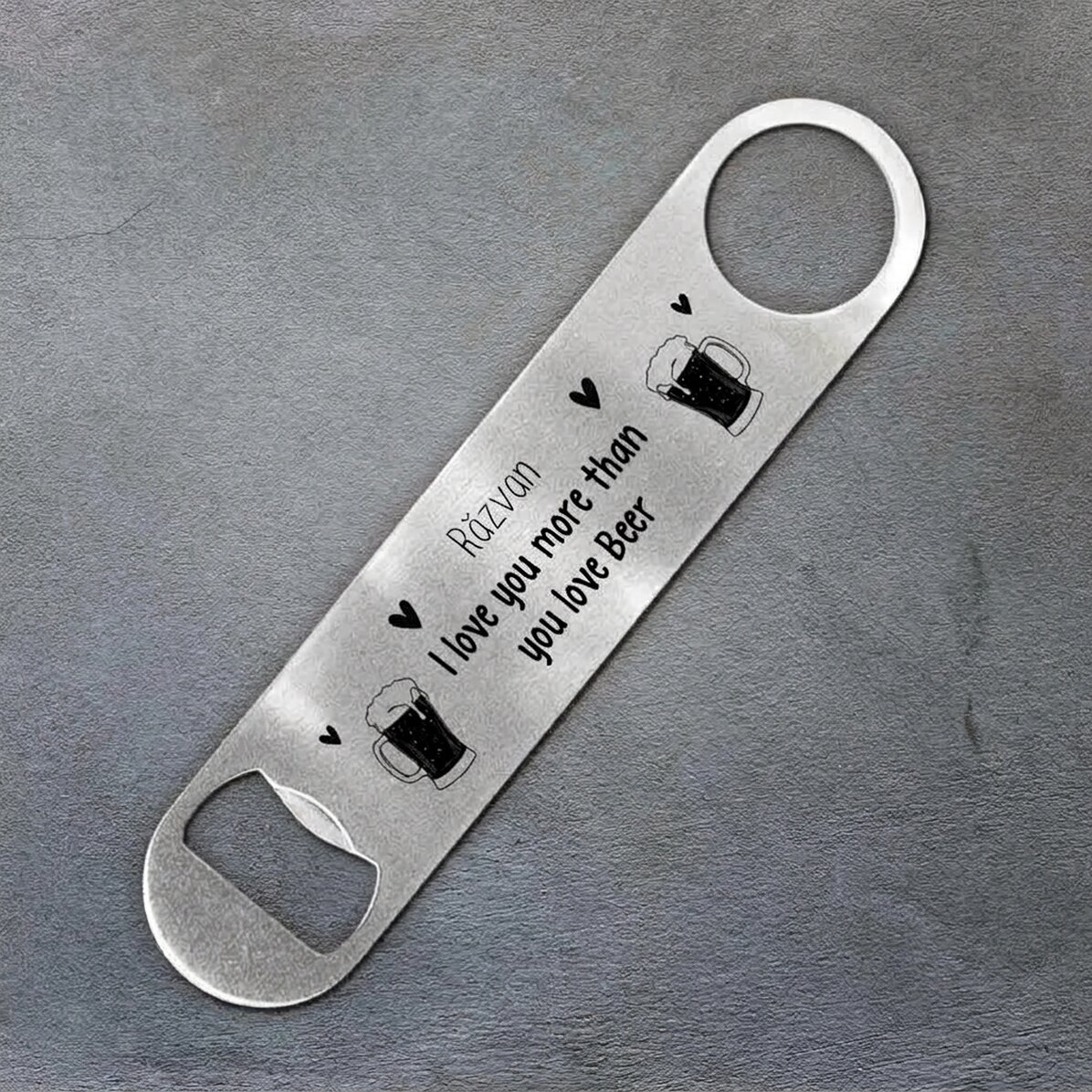 Apribottiglie personalizzato con messaggio - Love
