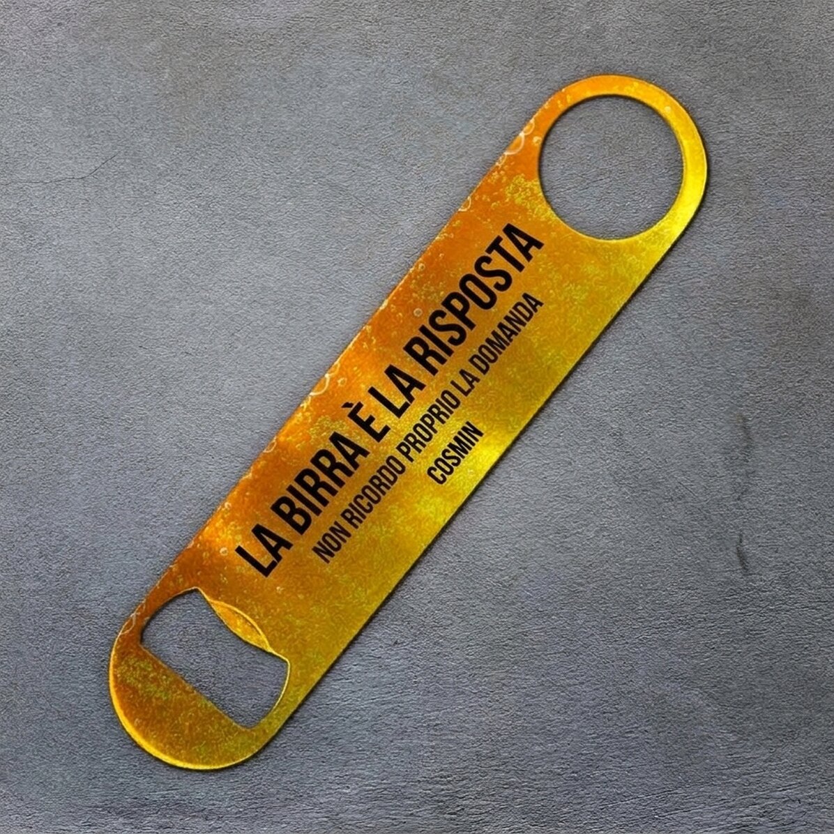 Apribottiglie personalizzato con messaggio - Beer is the answer