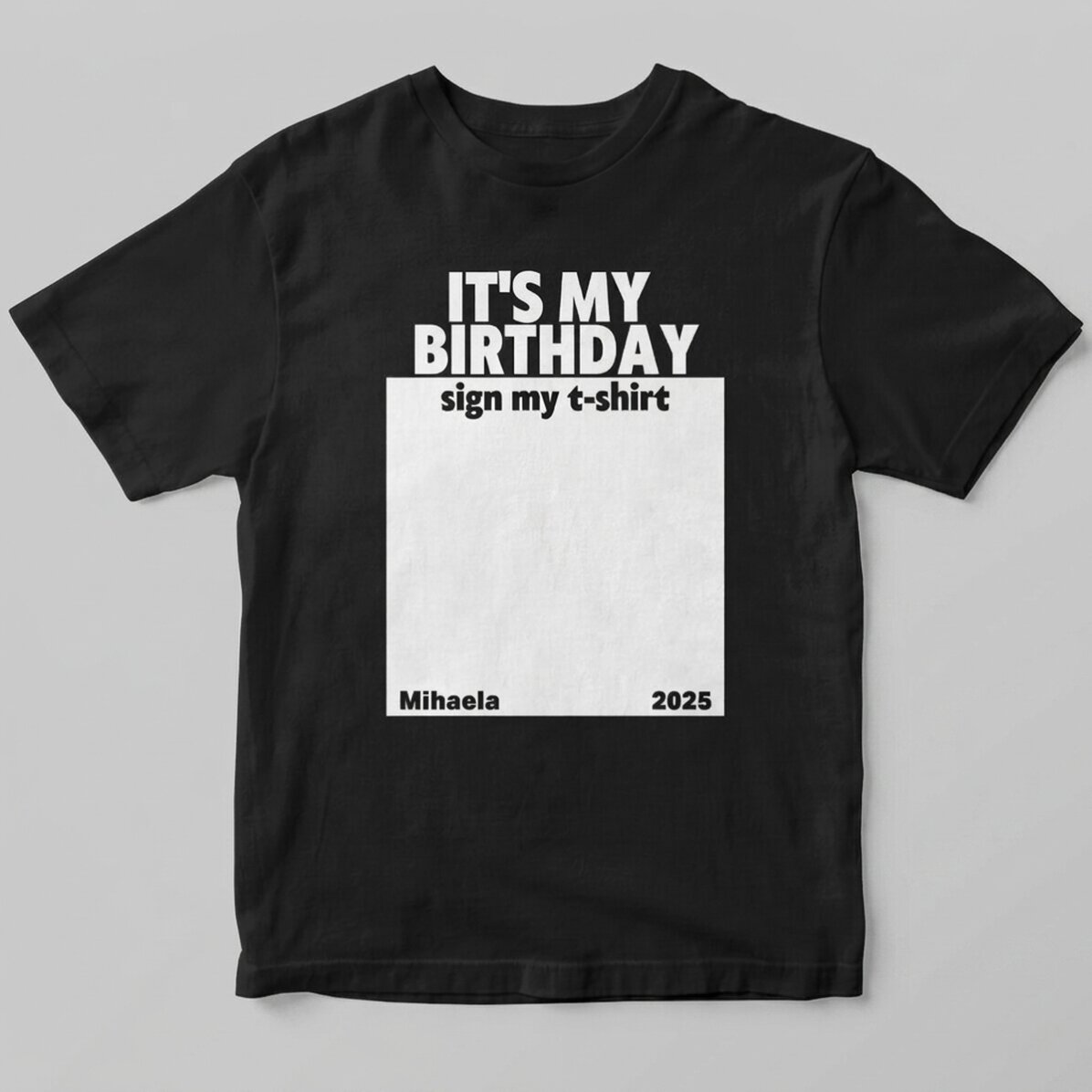 Maglietta in cotone personalizzata con scritta - Sign my shirt