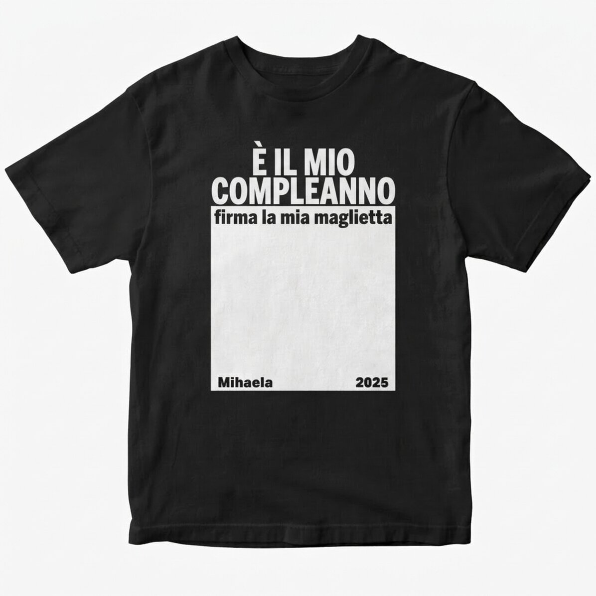 Maglietta in cotone personalizzata con scritta - Sign my shirt
