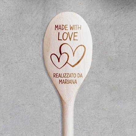 Cucchiaio di legno personalizzato - Love