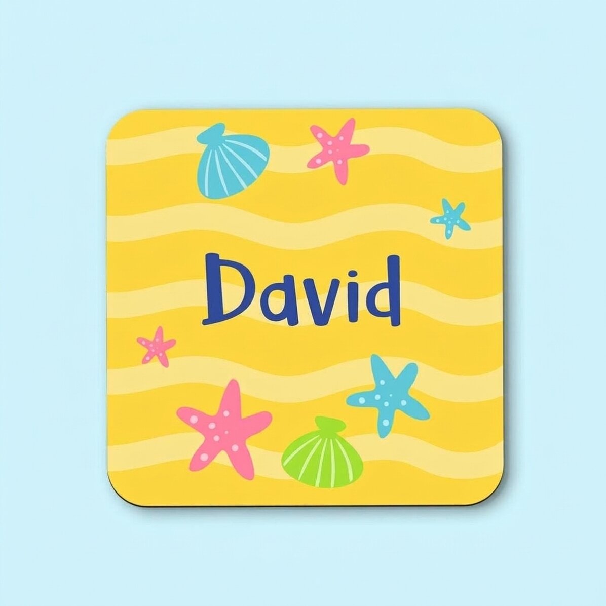 Sottobicchiere personalizzato con scritta per bambini - Summer