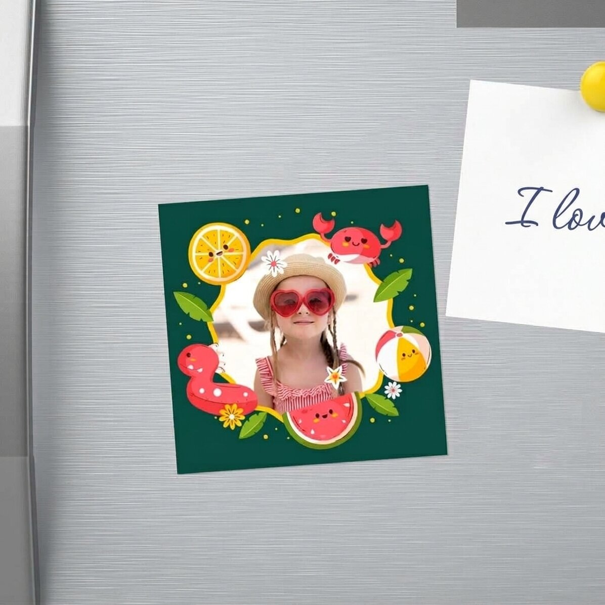 Magnete personalizzato 10x10 con foto - Vacanze estive
