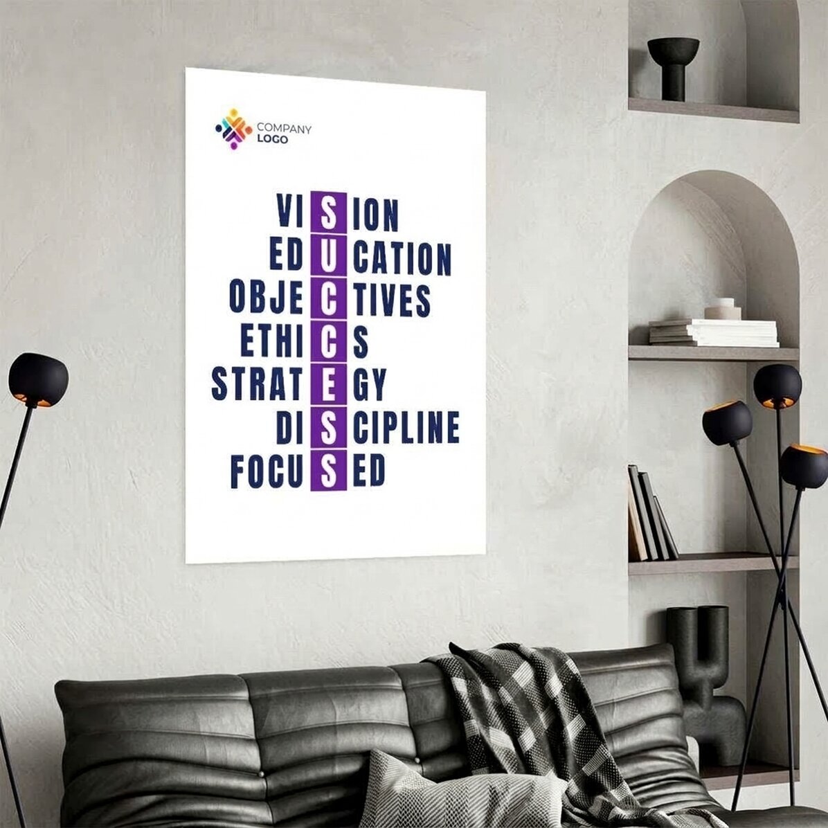 Poster personalizzato con testo e logo - Success