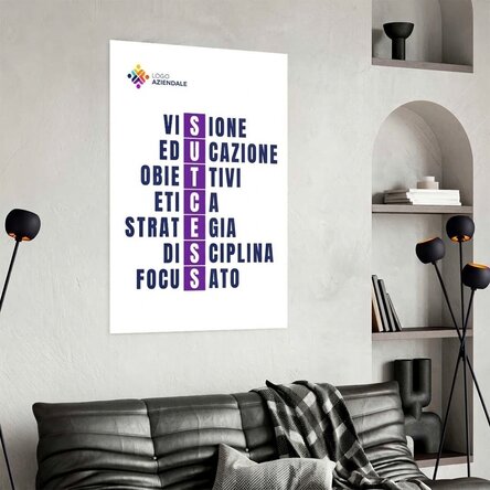 Poster personalizzato con testo e logo - Success
