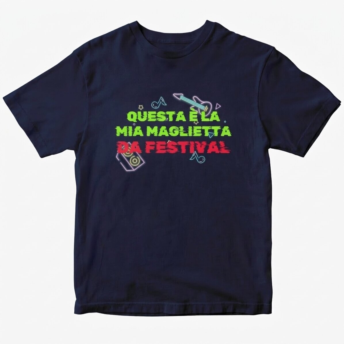Maglietta in cotone personalizzata con scritta - Festival t-shirt