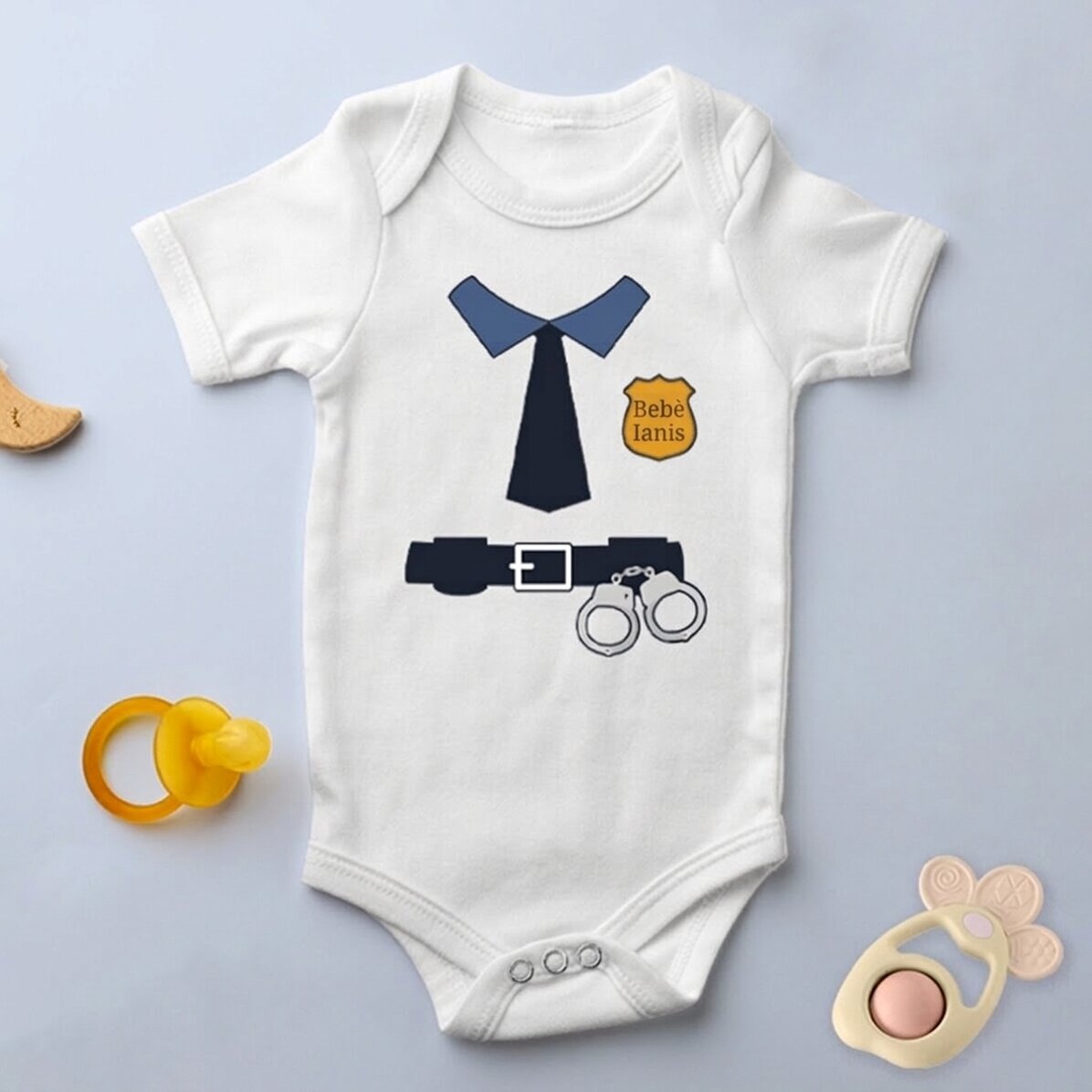 Body per bambini personalizzato con scritta - Poliziotto