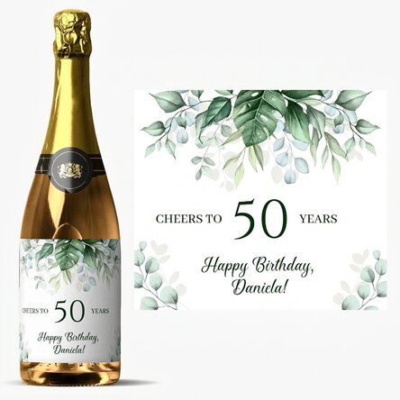 Spumante personalizzato con la scritta "Happy Birthday!"
