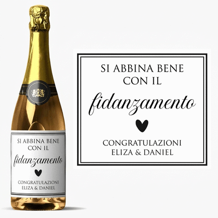 Spumante personalizzato con scritta - Cuore