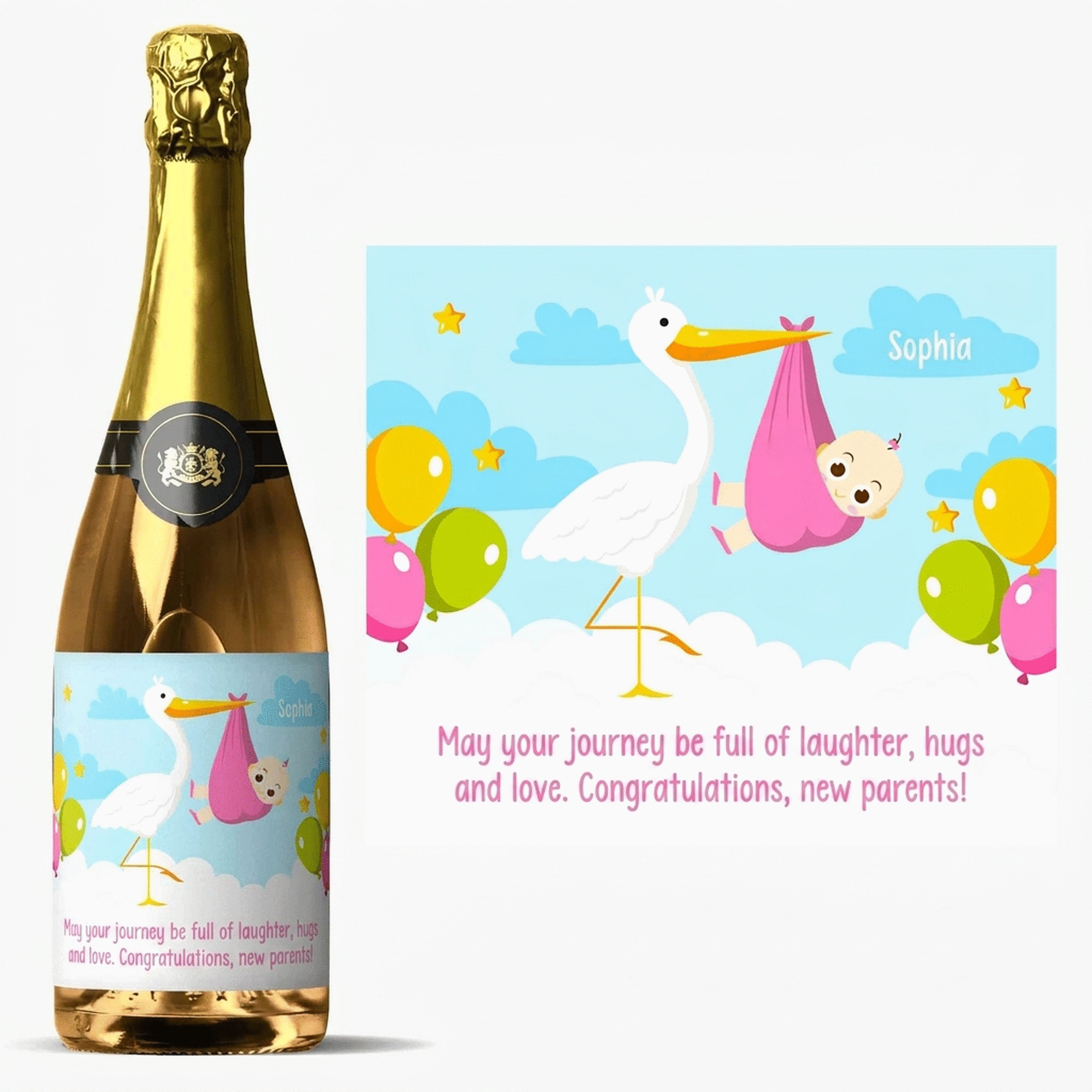Spumante personalizzato con messaggio - Auguri