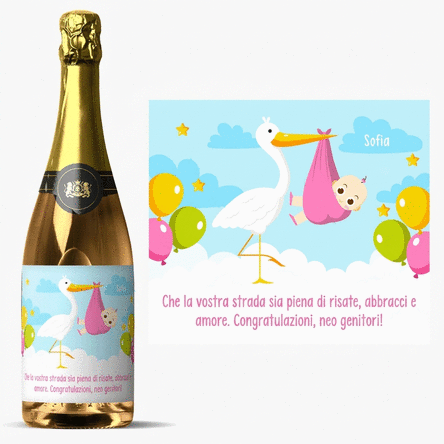 Spumante personalizzato con messaggio - Auguri
