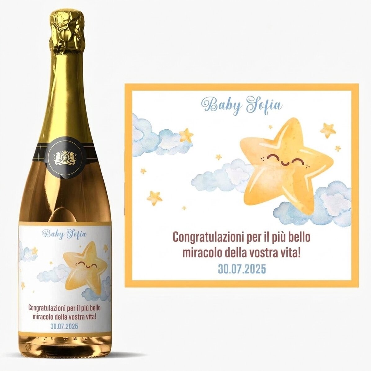 Spumante personalizzato con dedica - Auguri