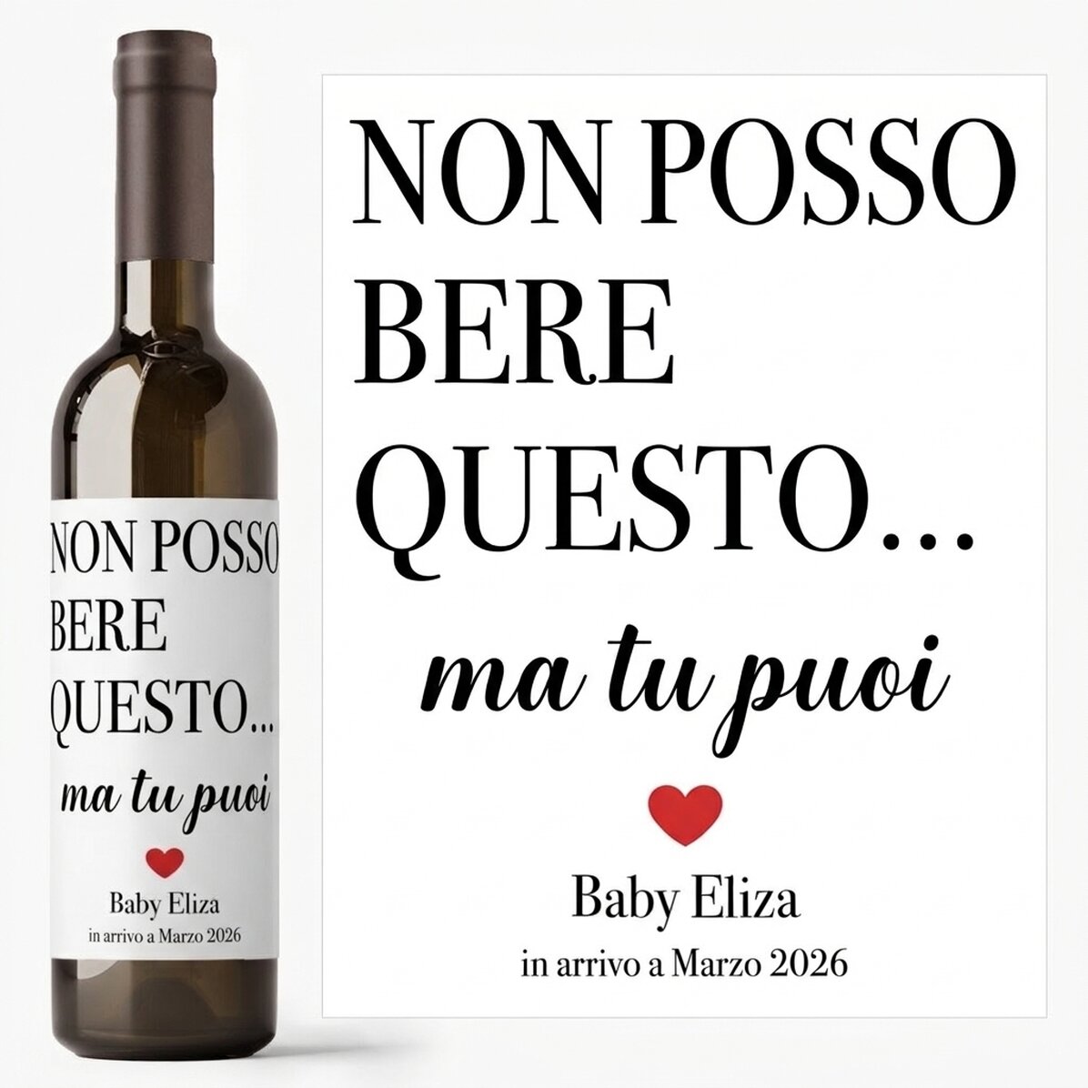 Vino personalizzato con nome - I can’t drink