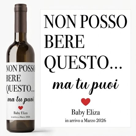 Vino personalizzato con nome - I can’t drink