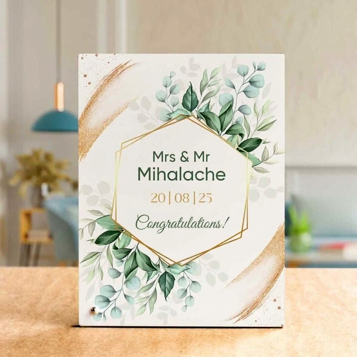 Cornice da scrivania personalizzata con testo - Matrimonio