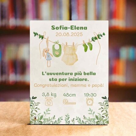 Cornice da scrivania personalizzata con scritta - Baby