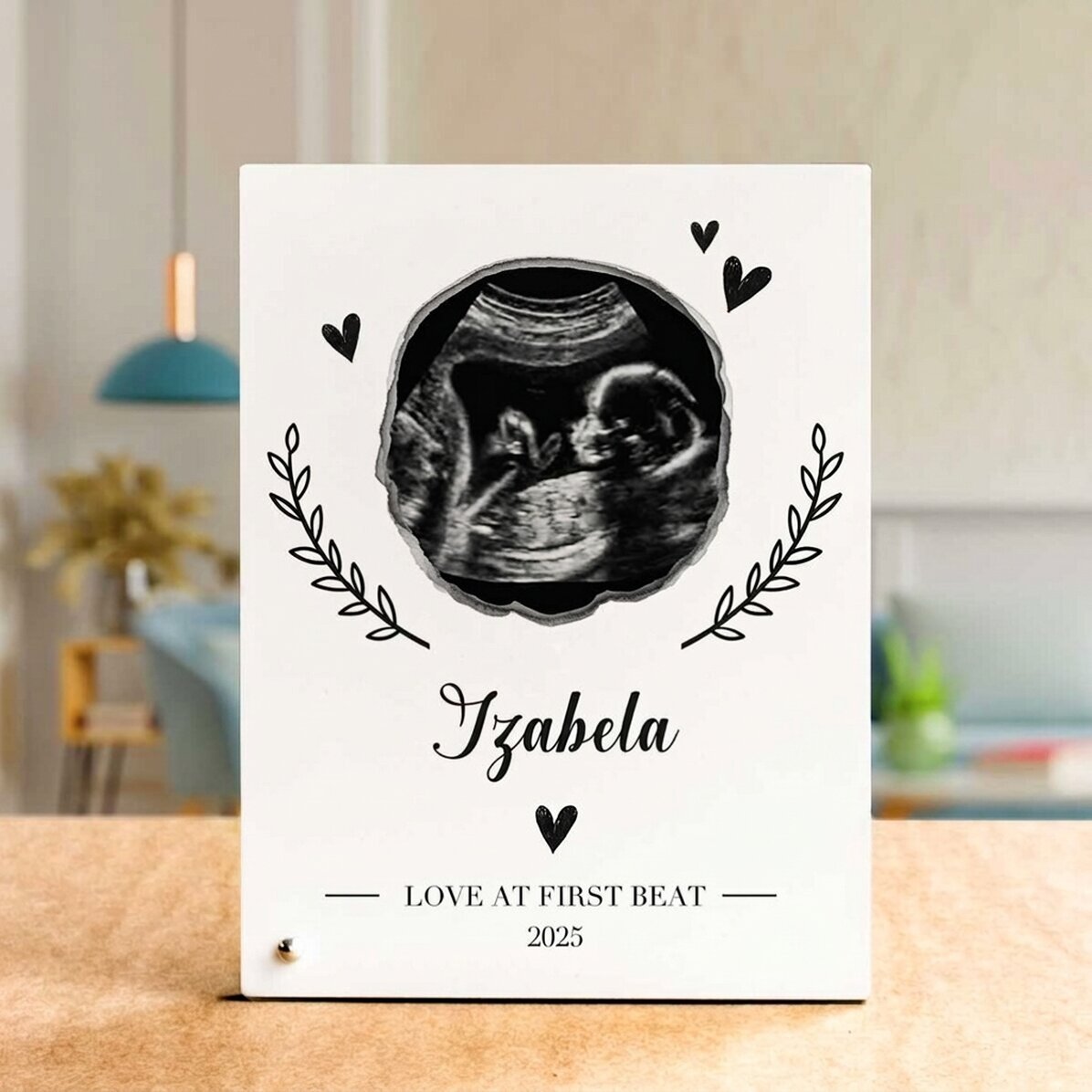 Cornice da scrivania personalizzata con testo e foto - Baby