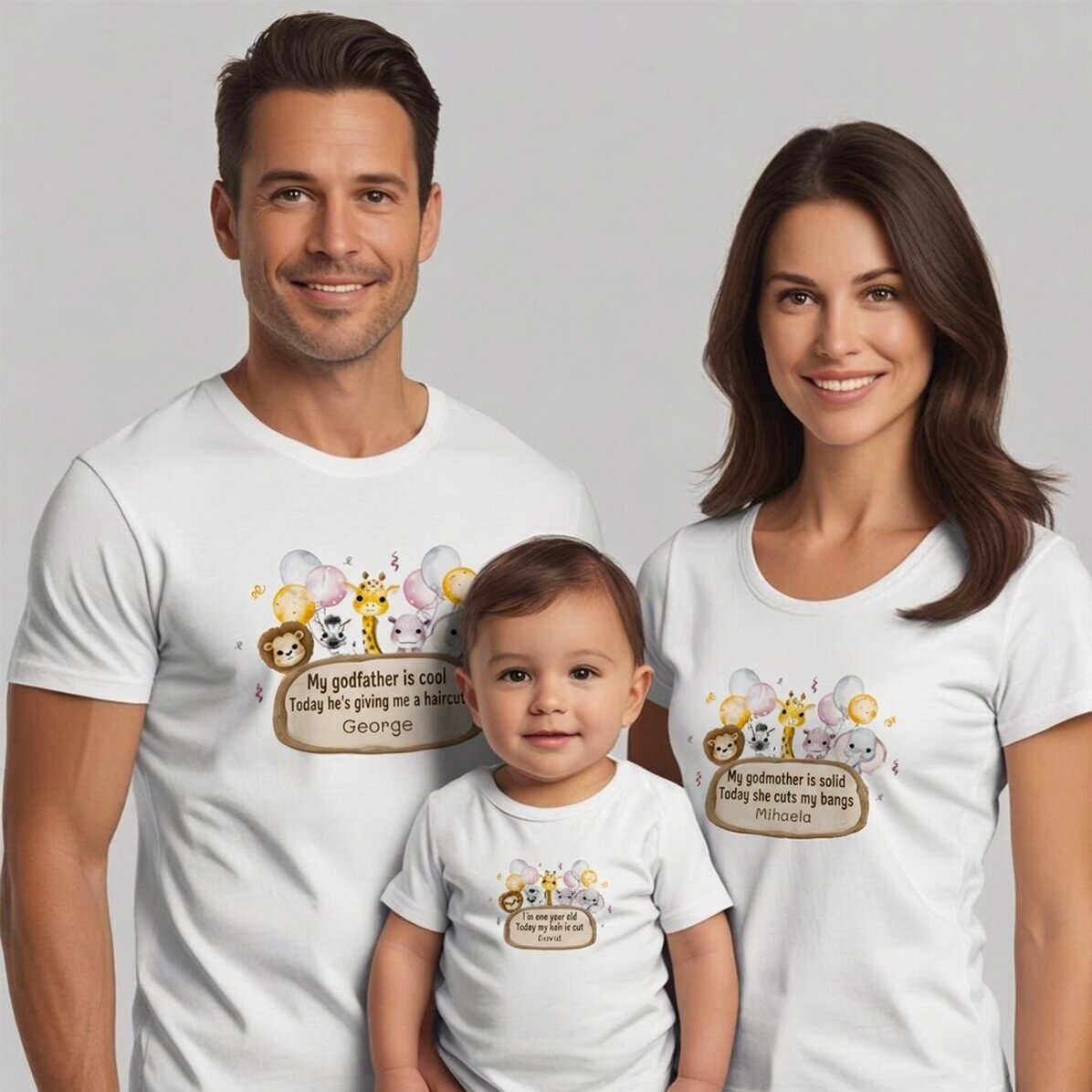 Maglietta in cotone per bambini/adulti personalizzata con una frase - Taglio a V