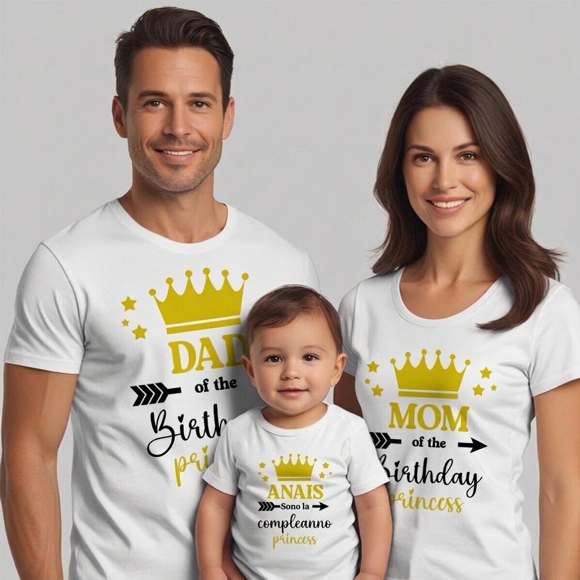 Maglietta in cotone personalizzata per bambini/adulti - Compleanno
