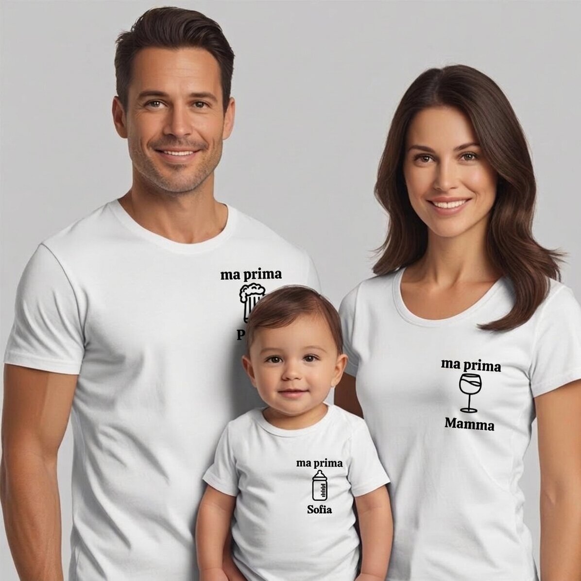 Maglietta in cotone personalizzata per bambini/adulti - Ma prima...