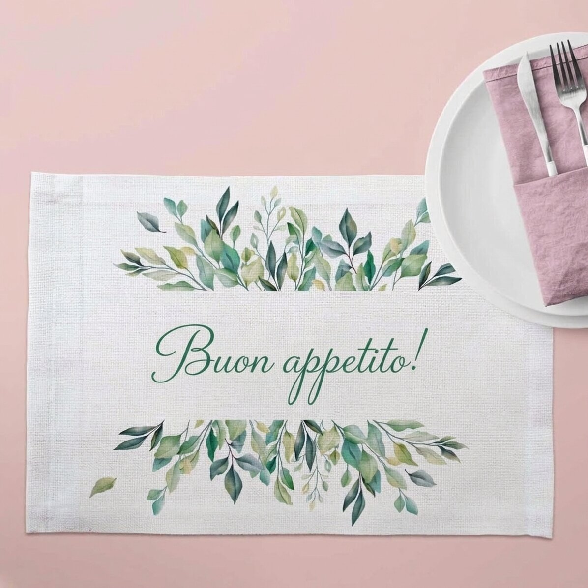 Portapiatto personalizzato con scritta - Buon appetito!
