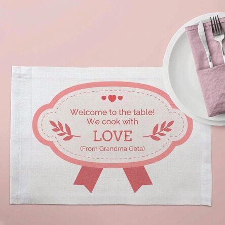 Portapiatto personalizzato con scritta - Amore