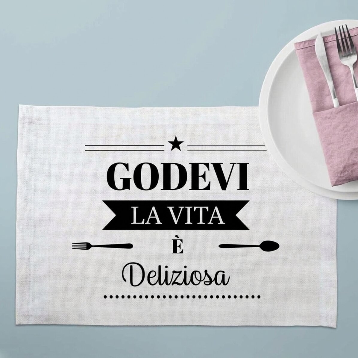 Portapiatto personalizzato con scritta - Delicious