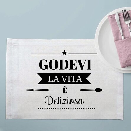 Portapiatto personalizzato con scritta - Delicious