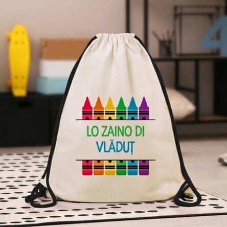 Zaino personalizzato con scritta - Matite colorate