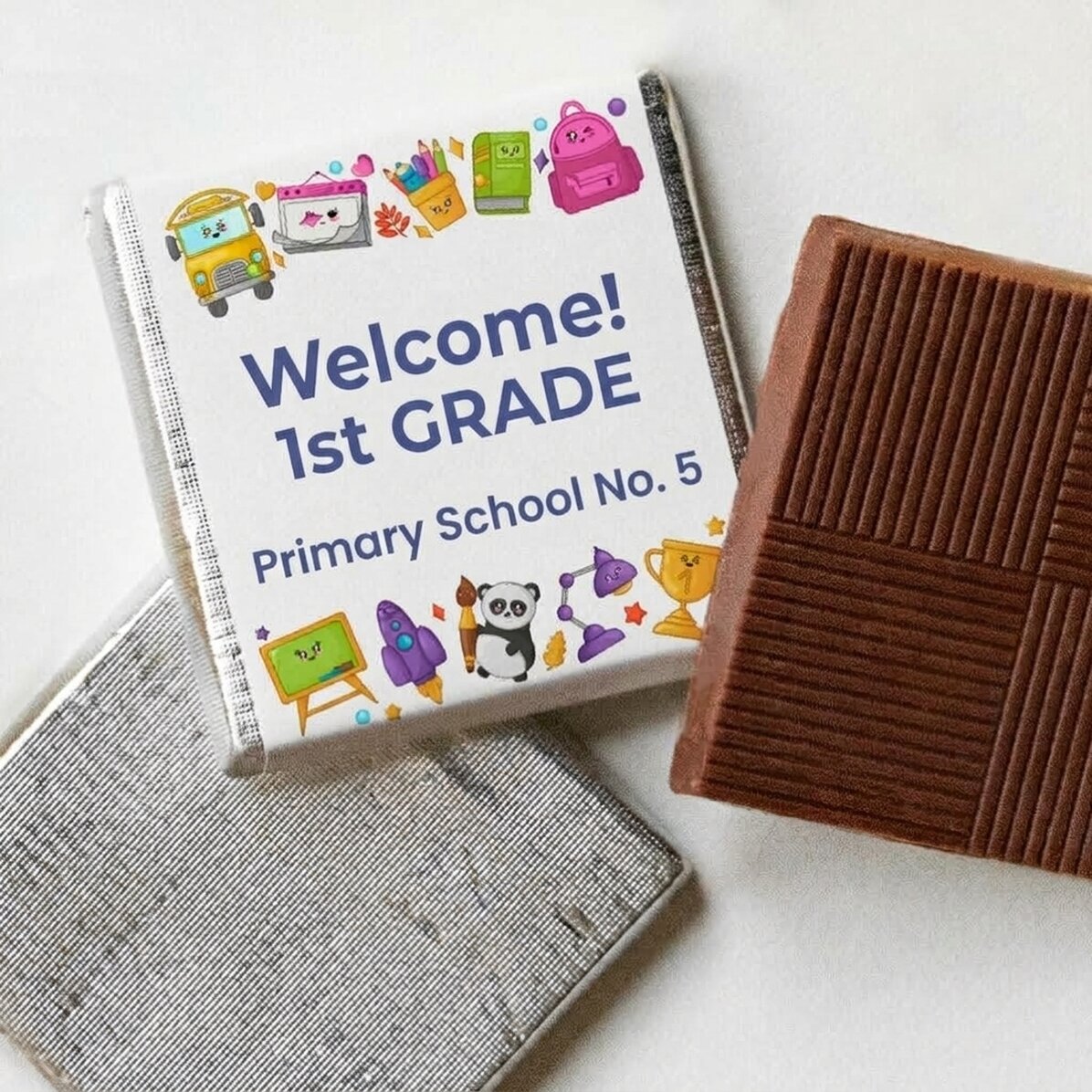 Mini cioccolatino personalizzato con scritta - Welcome school