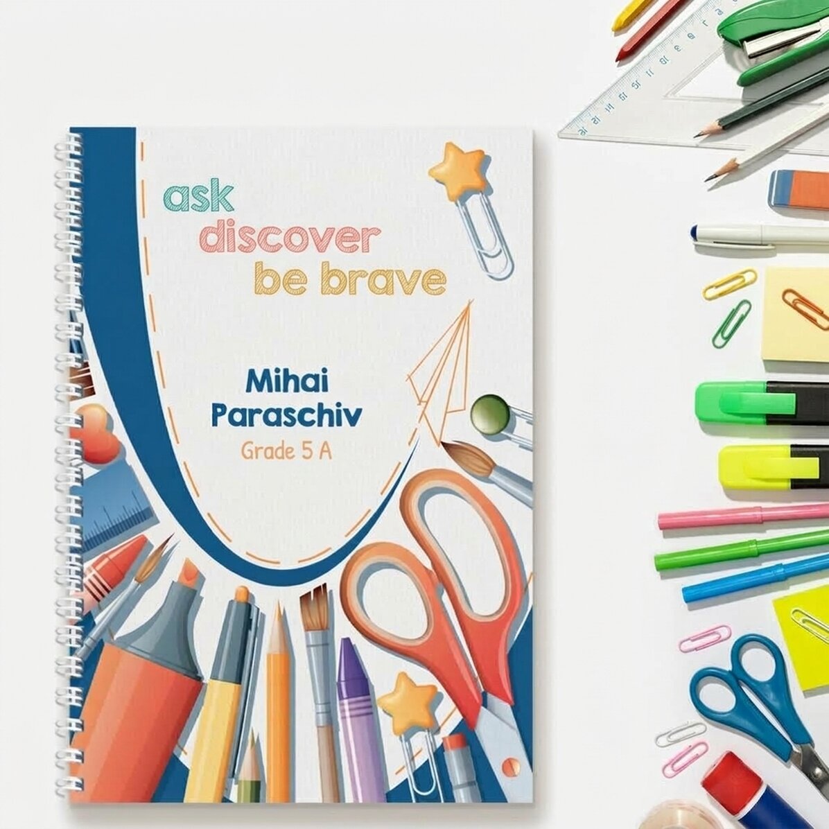 Quaderno personalizzato con scritta - Be curious