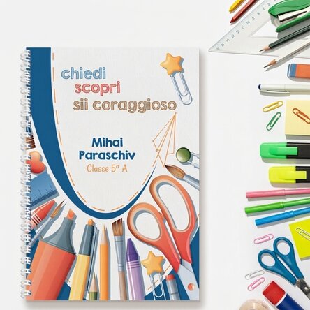 Quaderno personalizzato con scritta - Be curious