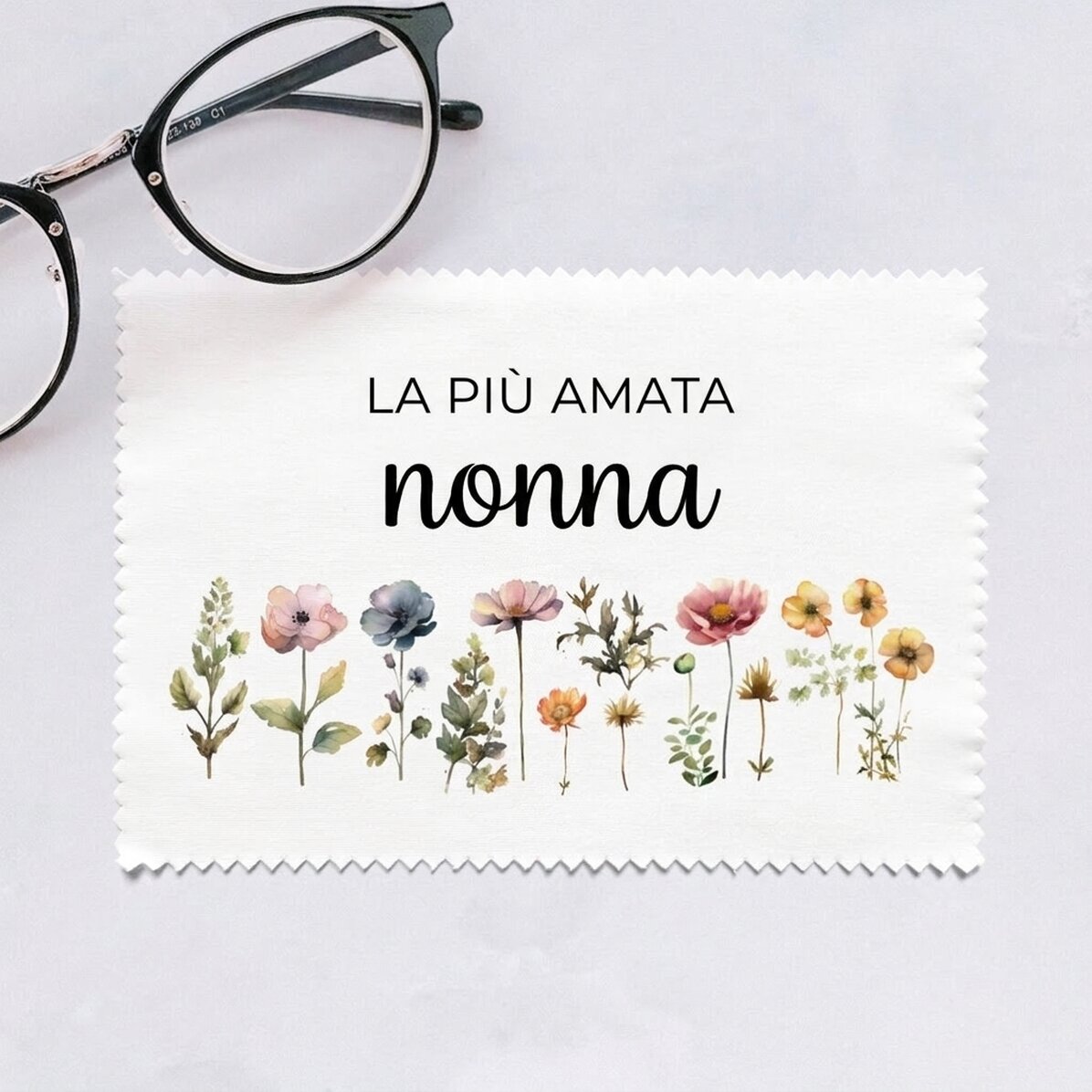Panno personalizzato per la pulizia di schermi e occhiali - Motivo floreale