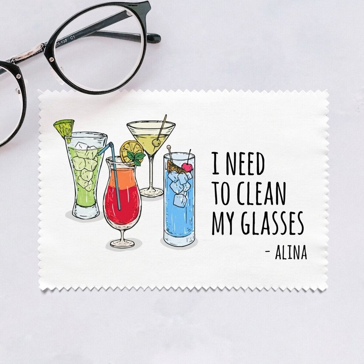 Panno personalizzato per la pulizia di schermi e occhiali - Glasses