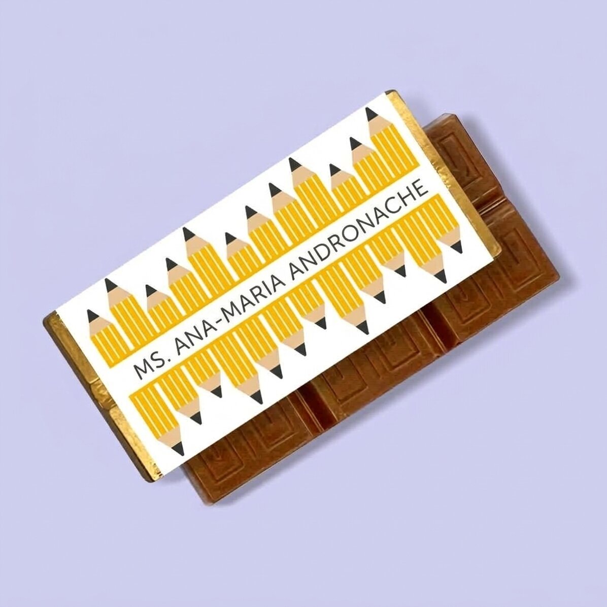 Mini tavoletta di cioccolato personalizzata con messaggio - Matite