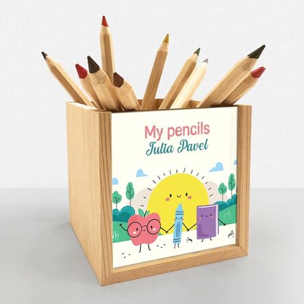 Portamatite personalizzato con scritta - Le mie matite