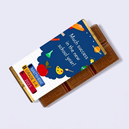 Mini tavoletta di cioccolato personalizzata con messaggio - In bocca al lupo!