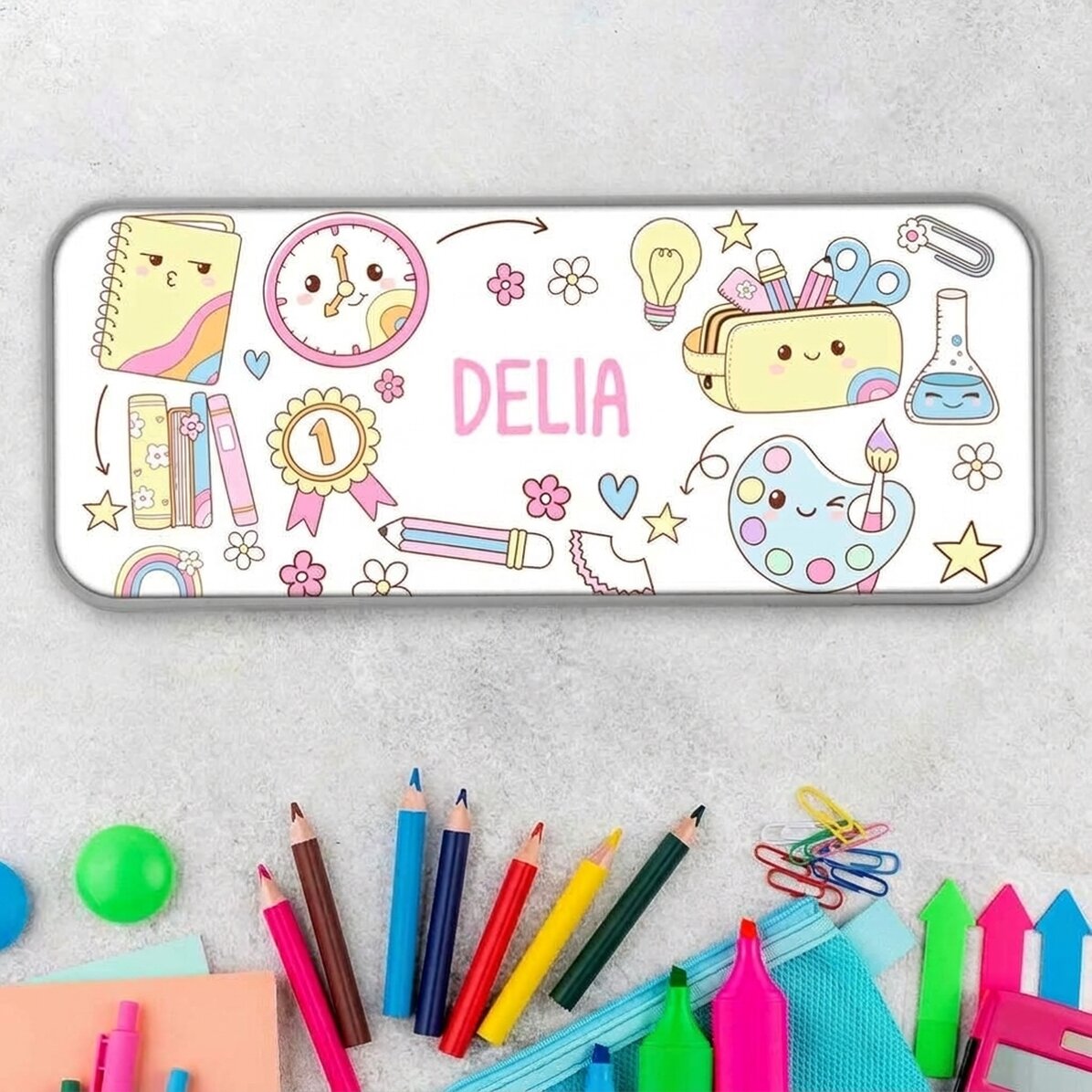 Astuccio personalizzato con scritta - Scuola