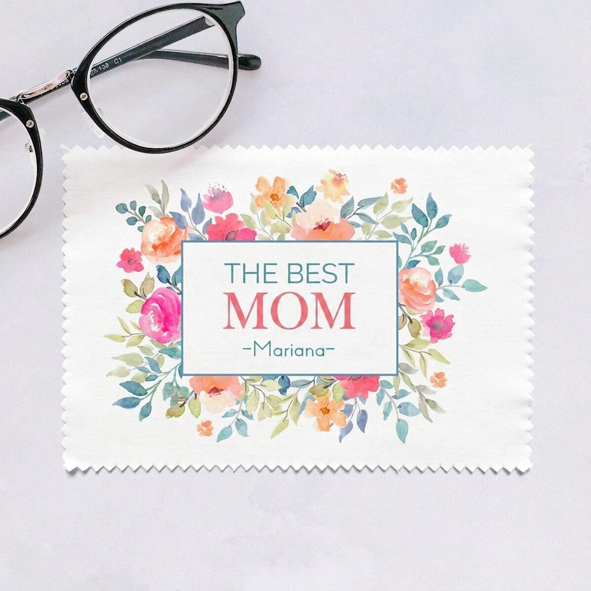 Panno personalizzato per la pulizia di schermi e occhiali - Flowers