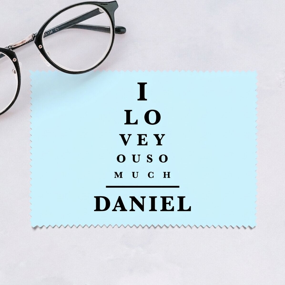 Panno personalizzato per la pulizia di schermi e occhiali - Vision test