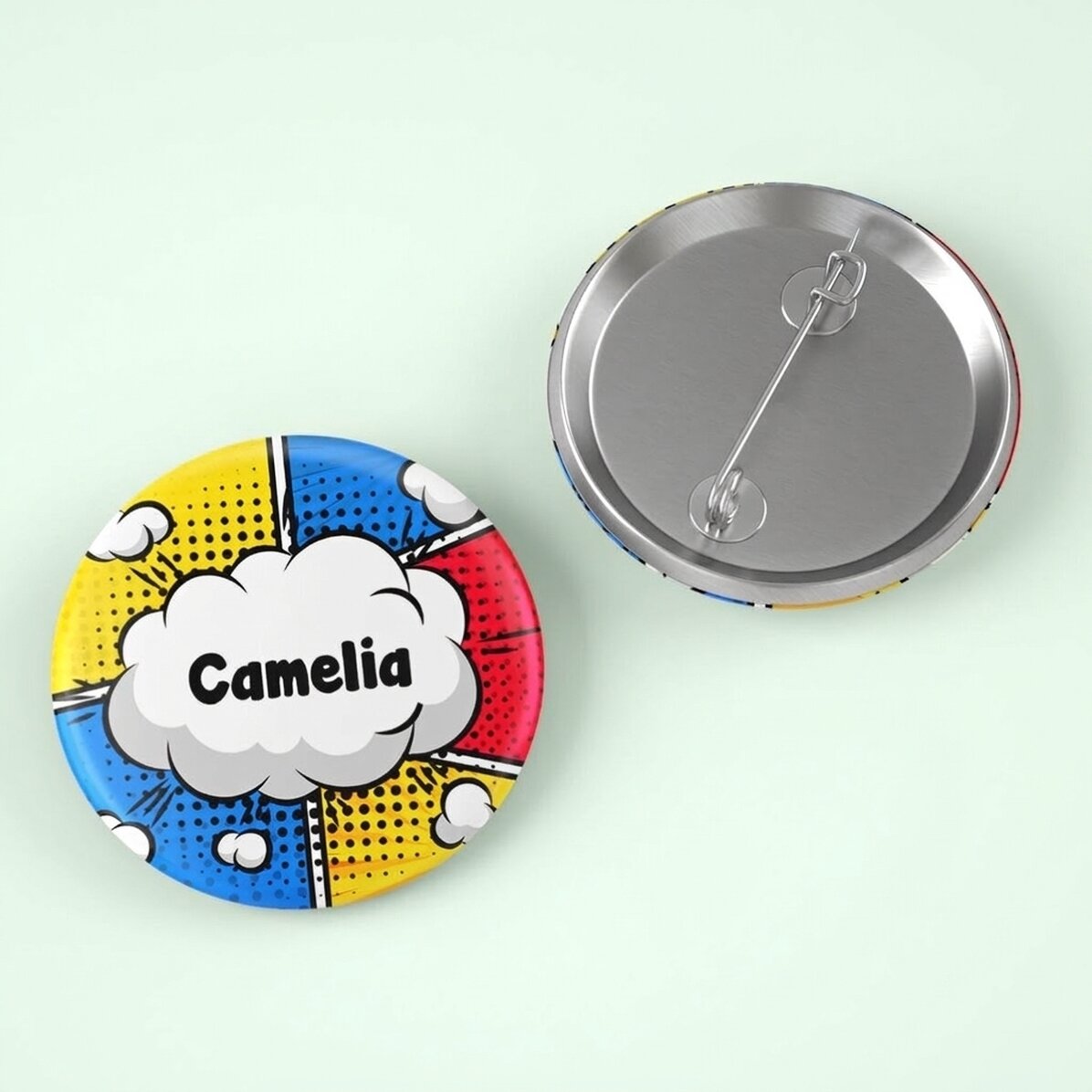 Spilla personalizzata con nome - Fumetti