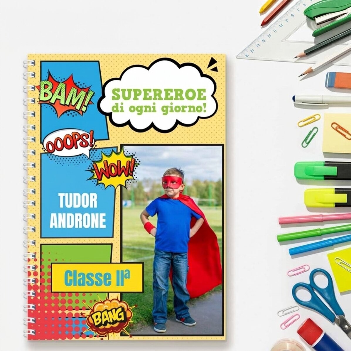 Quaderno personalizzato con testo e foto - Comics