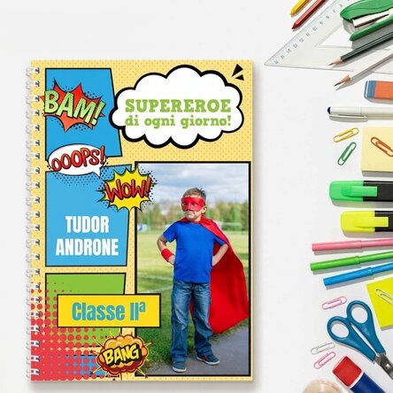 Quaderno personalizzato con testo e foto - Comics